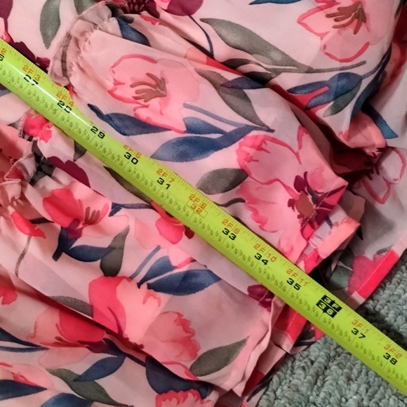 ⭐Floral Midi Dress Women's Size Medium Flowy with Elastic Waist - Picture 12 of 14